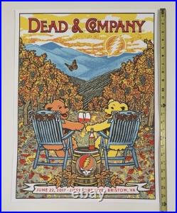 Dead & Company Signed Poster, 6/22/17 Jiffy Lube Live, Bristow, VA Bob Weir