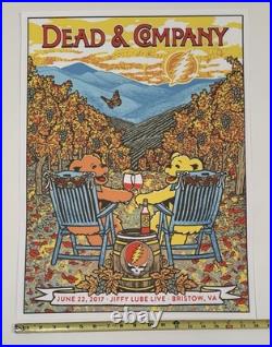 Dead & Company Signed Poster, 6/22/17 Jiffy Lube Live, Bristow, VA Bob Weir