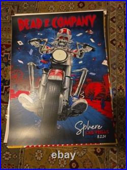 Dead & Company Sphere 8/2/2024 Poster (Motorcycle) Mint Online Edition Of 254/3