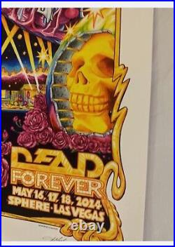 Dead & Company Sphere Poster AJ Mashtay 5/16,17,18 2024 141/1000 24x36 numbered