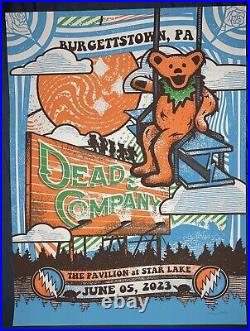 Dead & Company Star Lake Burgettstown VIP 2023 Show Poster Bob Weir Mayer And Co