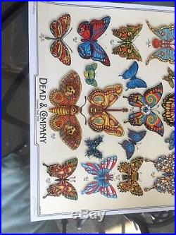 Dead & Company Summer 2019 Tour Poster Citifield BUTTERFLIES! Signed/Numbered