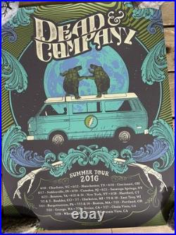 Dead & Company Summer Tour 2016 Poster Dancing Turtle Grafed Dead Bus 24 x 18