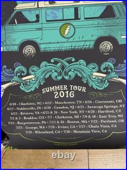 Dead & Company Summer Tour 2016 Poster Dancing Turtle Grafed Dead Bus 24 x 18
