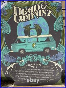 Dead & Company Summer Tour 2016 Poster Dancing Turtle Grafed Dead Bus 24 x 18
