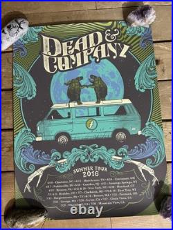 Dead & Company Summer Tour 2016 Poster Dancing Turtle Grafed Dead Bus 24 x 18