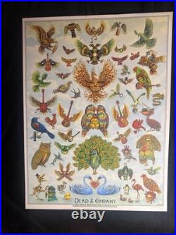 Dead & Company VIP Poster EMEK Hand Signed BIRDS OF A FEATHER Match Butterflies