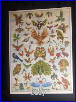 Dead & Company VIP Poster EMEK Hand Signed BIRDS OF A FEATHER Match Butterflies