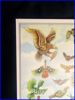 Dead & Company VIP Poster EMEK Hand Signed BIRDS OF A FEATHER Match Butterflies
