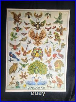 Dead & Company VIP Poster EMEK Hand Signed BIRDS OF A FEATHER Match Butterflies