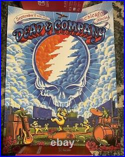 Dead & Company Wrigley Field Poster 2021 Chicago James Flames LE 156/200 Signed