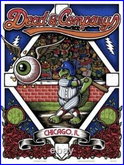 Dead & Company Wrigley field Poster 2021 9/17 chicago concert tour cubs baseball