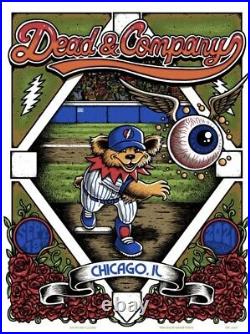 Dead & Company Wrigley field Poster 2021 9/18 chicago concert night 2 cubs