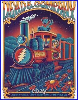 Dead & Company poster 6/3 2023 Jiffy Lube Live Bristow Virginia numbered framed