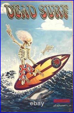 Dead Surf Grateful Dead Skeleton Surfing Poster 22 x 34