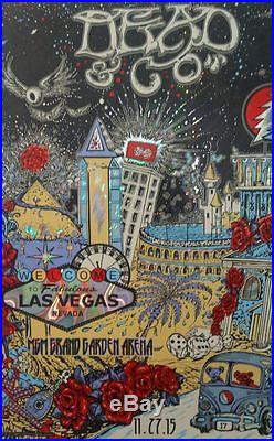 Dead and Co Las Vegas UNCUT Foil poster Mint 11/27-28/2015