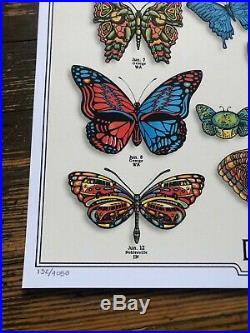 Dead and Company 2019 Summer Tour VIP Poster Emek Butterflies #132