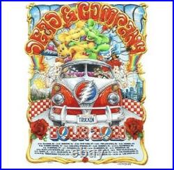 Dead and Company 2021 Tour Poster Red Bus Edition AJ Masthay LE AP of 200