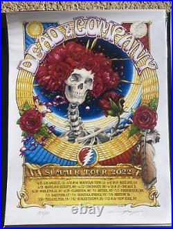 Dead and Company 2022 Summer Tour Poster AJ Masthay Signed & Numbered EXCELLENT