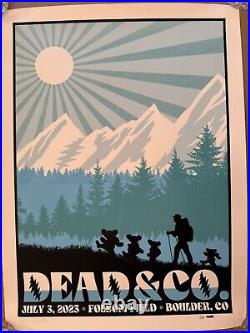 Dead and Company Boulder CO VIP Poster Dave Matthews Guest 7/3/23 Description