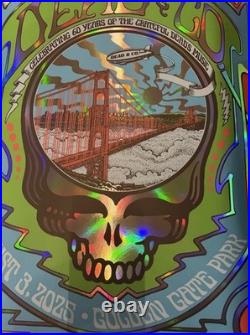 Dead and Company Foil Poster GD60 Golden Gate Park 8/3 2025 Grateful Dead