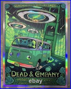 Dead and Company Foil Poster Golden Gate 8/1-8/3 Mazza Grateful Dead Signed AP