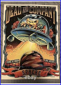 Dead and Company POSTER Las Vegas 6/6/2024 Sphere SATURDAY