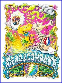 Dead and Company Playing In The Sand Mexico 2023 Poster AJ Masthay #/100 AE