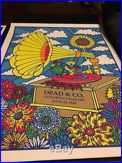Dead and & Company Poster Blossom Music Center Cuyahoga Falls 2018 S/N Mint COND