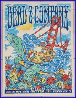 Dead and Company Poster Shoreline 2019 S/N Mountain View Gregg Gordon XXX/1700