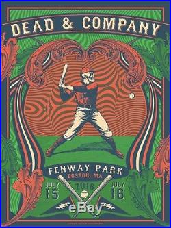 Dead and Company Status Serigraph Poster Boston Fenway Park AE Edition #/100