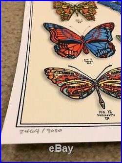 Dead and Company Summer 2019 VIP Poster BUTTERFLIES! Signed EMEK