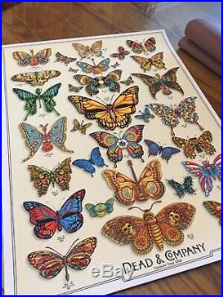 Dead and Company Summer 2019 VIP Poster BUTTERFLIES Signed by EMEK