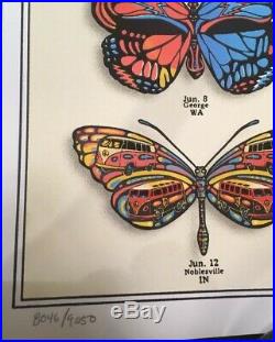 Dead and Company Summer 2019 VIP Poster BUTTERFLIES! Signed by EMEK