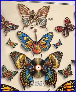 Dead and Company Summer 2019 VIP Poster BUTTERFLIES by EMEK Grateful Print