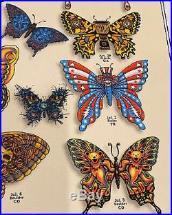 Dead and Company Summer 2019 VIP Poster BUTTERFLIES by EMEK Grateful Print