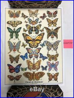 Dead and Company Summer 2019 VIP Poster Butterflies Signed by EMEK