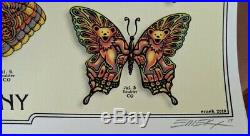 Dead and Company Summer 2019 VIP Poster Butterflies Signed by EMEK