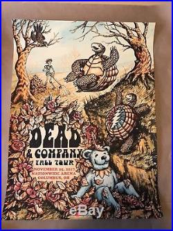 Dead and Company Zeb Love Columbus, OH 11/25/2017 AP S/N XX/50 Poster Grateful