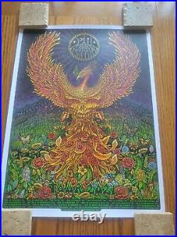 Dead and Company poster 2021 Tour VIP silkscreen designed by EMEK