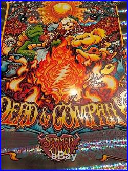 Dead and Company poster Stained Glass Foil AJ Masthay AE signed #2/50