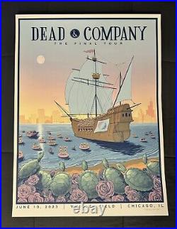 Dead and company VIP poster Chicago Night 2 Final Chicago 9/10/23 Wrigley