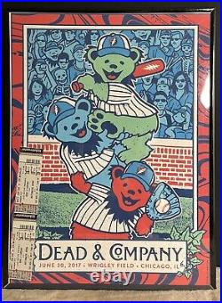 Dead and company poster 2017 wrigley field chicago with tickets grateful dead