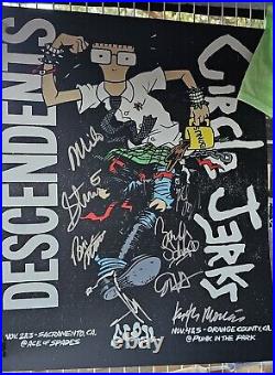 Descendents Circle Jerks Signed Poster Milo Keith Morris Punk In The Park Print