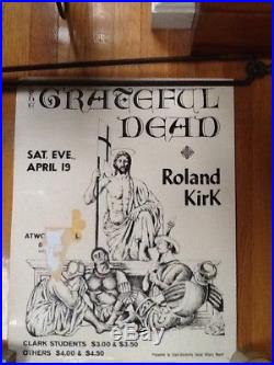 Desirable GRATEFUL DEAD / Roland Kirk 1969 Original/ Rare Concert Poster
