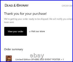 EMEK Dead & Company Sphere Las Vegas 2025 VIP Poster Bob Weir Grateful Dead