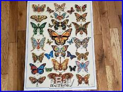 EMEK Dead & Company VARNISHED Signed Doodled Poster Print Butterflies AE #/200
