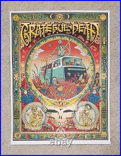 EMEK Gan Grateful Dead Poster Art Print 2022 GREEN Variant Bottleneck BNG #/325