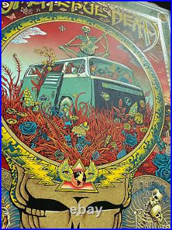 EMEK Grateful Dead GREEN Variant Screen Print Poster #270/325? SHIPS FAST