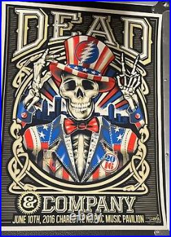 Early Tour Opener Dead & Company RARE Poster 2016 S/N PNC Charlotte NC Sarbossa